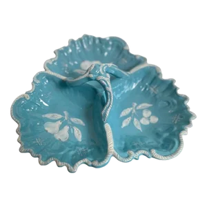 Late 20th Century Italian Pottery Three-Part Serving Dish With Handle