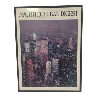 1987 Architectural Digest Magazine Cover Nyc Skyline For Sale
