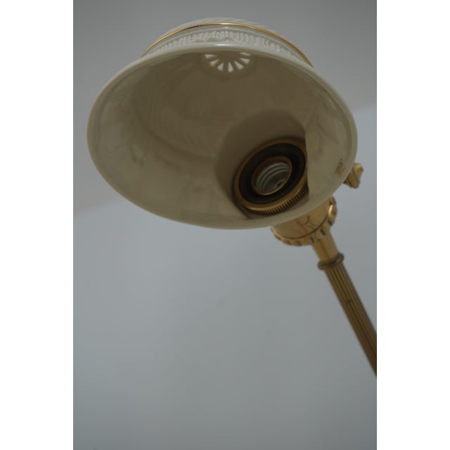 Lenox & Brass Adjustable Arm Floor Lamp 1 of 2 For Sale - Image 12 of 12