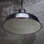 1950s Vintage Industrial French Black Enamel Pendant Light For Sale - Image 5 of 6