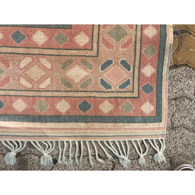 Oushak Handmade Nomadic Vintage Turkish Rug For Sale - Image 10 of 11
