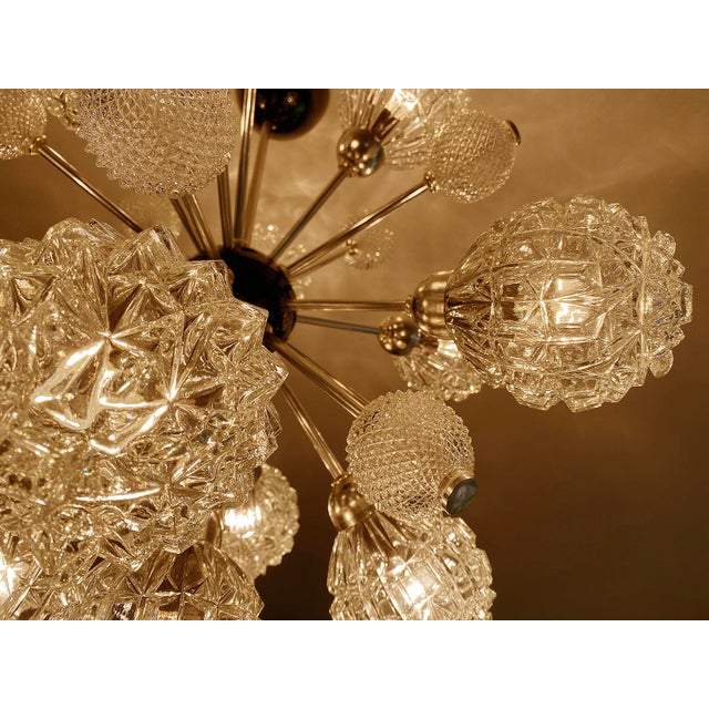 Large Sputnik Glass Pendant Lamp, 1970s For Sale - Image 13 of 17