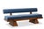 3-Seater Sofa in Ash Wood and Blue Mohair Velvet For Sale - Image 11 of 11