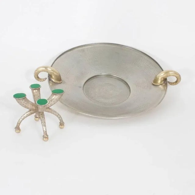 Modern Silver and Brass Bowl For Sale - Image 4 of 9