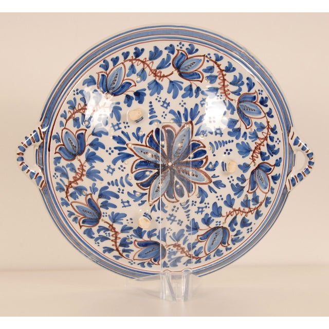 Delft Plate Fish Plate Drip Tray Handpainted Decorative Bowl Set of 2 For Sale - Image 13 of 14