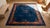 1920s Blue Navy Floral Modern Antique Chinese Art Deco Rug 8'2" X 9'6" Handknotted Wool Carpet For Sale In New York - Image 6 of 8