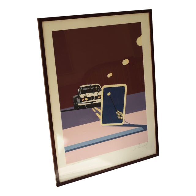 Charles Pascarel, Les 24h Du Mans, 1977, Silk-Screen, Framed For Sale