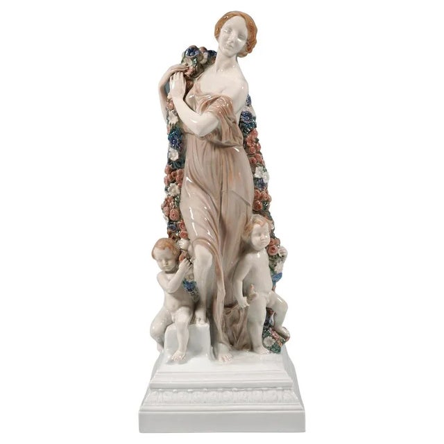 Large Porcelain Group Joy of Life attributed to J. Limburg Rosenthal Selb, Germany, 1923 For Sale - Image 11 of 11