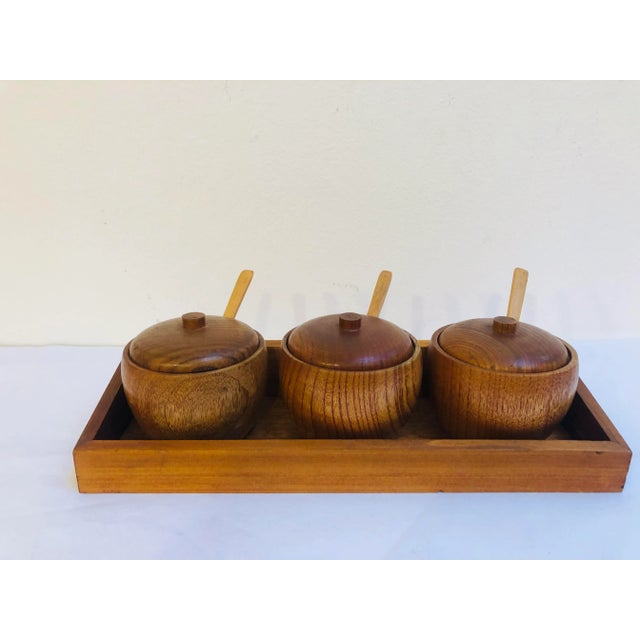 Wood Mid-Century Danish Teak Pots, Set of 4 For Sale - Image 7 of 7