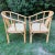 2010s Asian Rattan Horseshoe-Back Armchairs, a Pair For Sale - Image 5 of 13