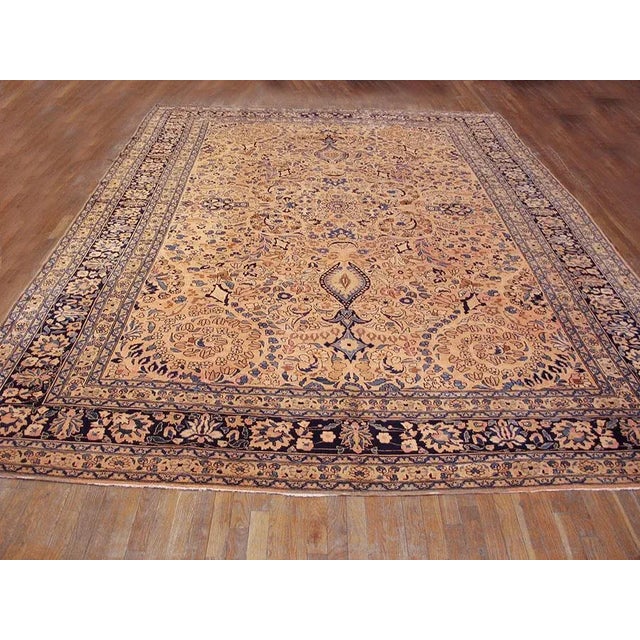 Antique Persian Mashad Rug, size: 10'0" x 14'4". Mashad The largest city in Khorassan Province, northeast Iran. The carpet...