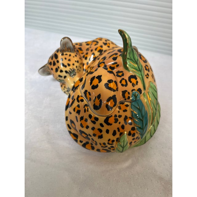 Design Plus Gallery presents the Jaguar Jungle Covered Jar from Lynn Chase. This porcelain covered dish depicts a...