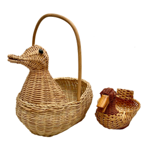 Vintage Rustic Ducky Trinket Baskets