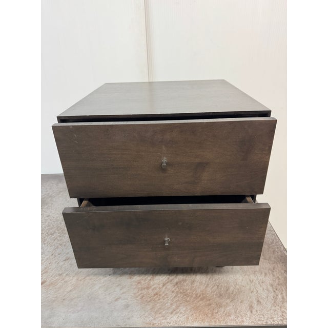Contemporary Room & Board Hudson Two Drawer Nightstand For Sale - Image 3 of 12