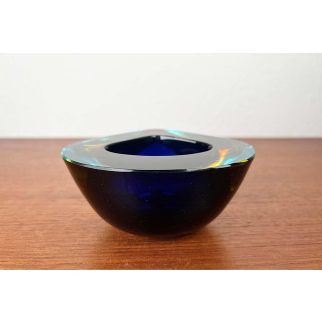 Vintage Italian Sommerso Murano Glass Bowl, 1970s For Sale - Image 10 of 18