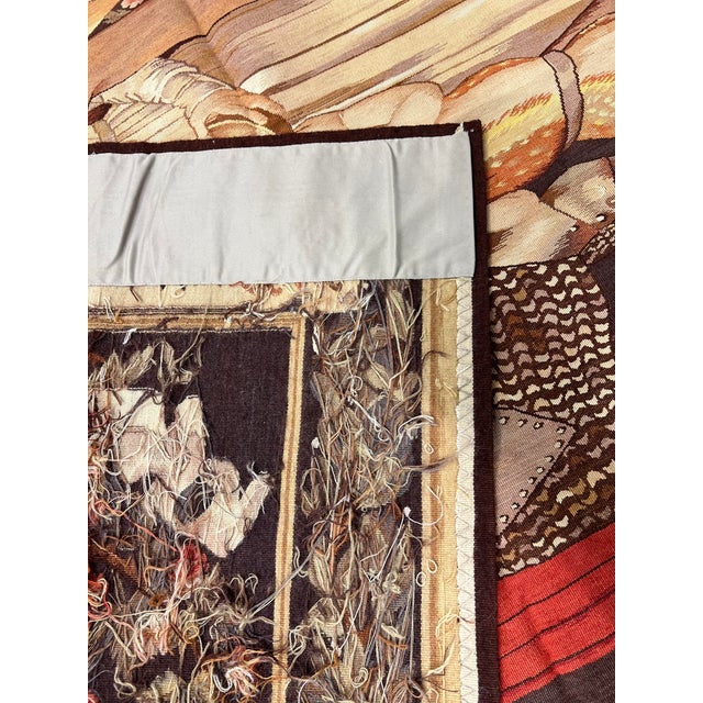 Art Nouveau Honor the Woman German Hand Woven Wool and Silk Tapestry For Sale - Image 3 of 10