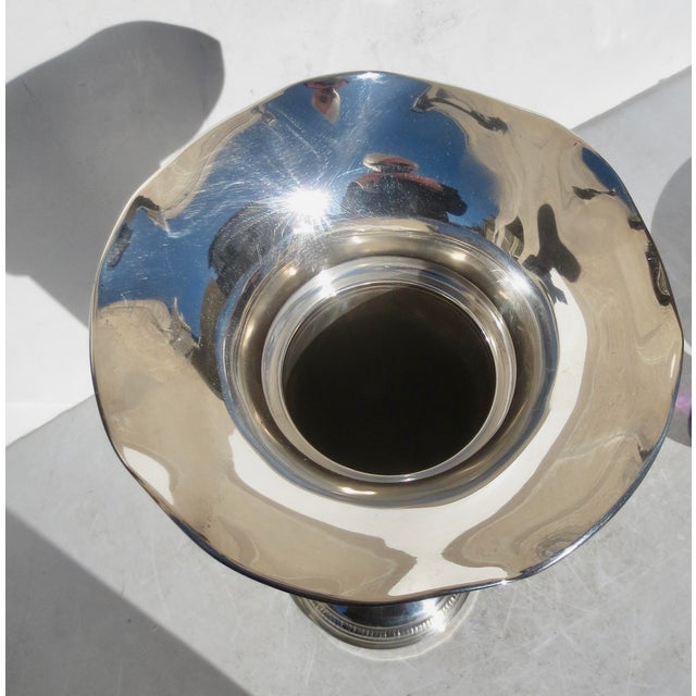 Mid-Century Modern Trumpet Sterling Silver Vase by Revere Silversmiths Circa 1940-50s For Sale - Image 3 of 7