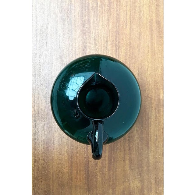 Art Deco German Green Glass Jug by Prof. Bruno Mauder for Zwiesel Theresienthal, 1930s For Sale - Image 11 of 15