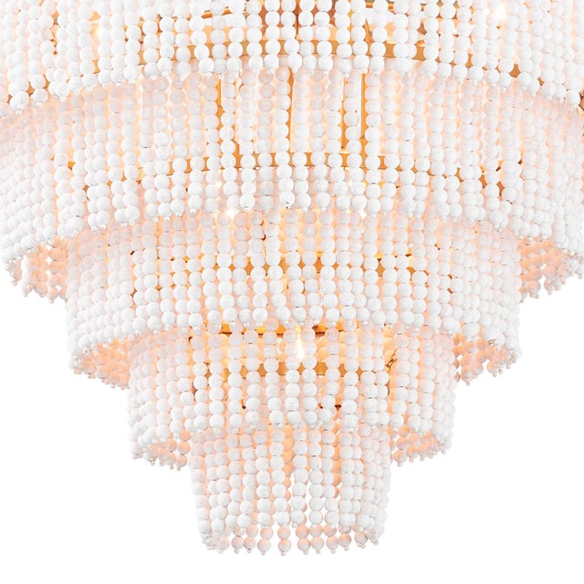 2020s Regina Andrew Waterfall White Bead Chandelier For Sale - Image 5 of 7