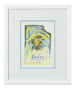 "The Lenormand Cross" Original Tarot Card Watercolor by Janie Kruse Garnett 2020