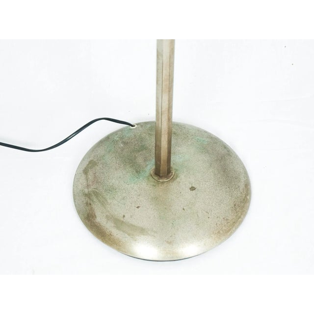 Italian Rationalist Nickel-Plated Metal and Aluminum Luminator Floor Lamp, 1940s For Sale - Image 4 of 8