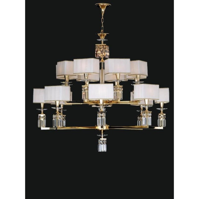 Metal Collection Topazio Floor Lamp in Metal and Crystal by Jago For Sale - Image 7 of 15
