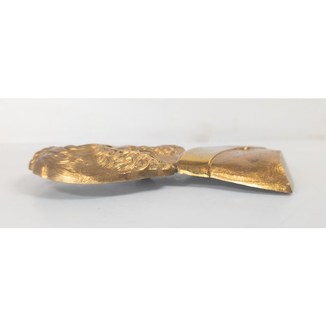 19th Century 19th Century American Gilt Brass Portrait Profile Plaque of Abraham Lincoln For Sale - Image 5 of 8