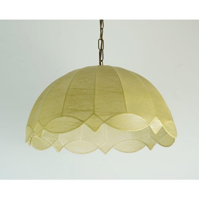Metal Mid-Century Modern Cocoon Pendant Light, 1970s For Sale - Image 7 of 17