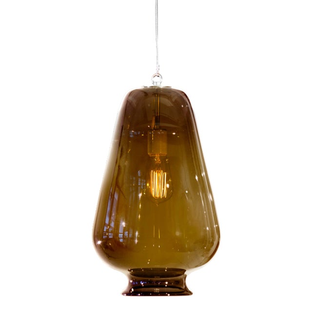 Mars Pendant Light from the Versuvius Collection in Amber For Sale