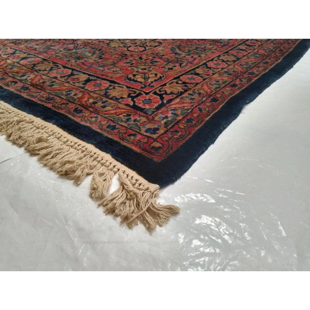Textile 1920s Antique Sarouk Mohajeran Rug For Sale - Image 7 of 8