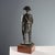 Metal Bronze Carabiniere with Red Porphyry Base For Sale - Image 7 of 8