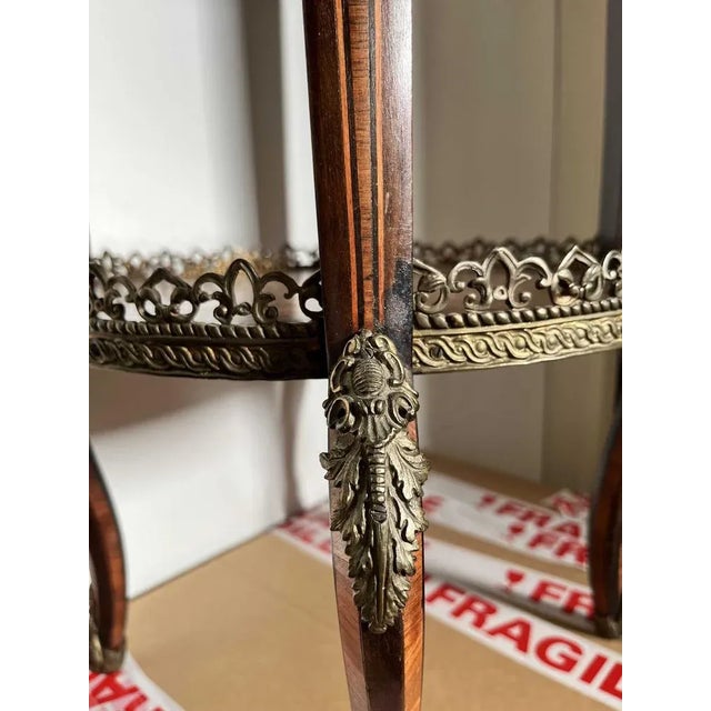 Antique French Coffee Table with Sevres Plaques and Bronze Decor For Sale - Image 3 of 12