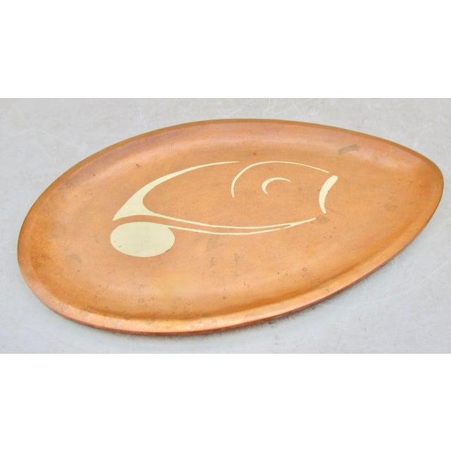 Mid-Century Modern MCM Mexican Los Castillos Fish Tray For Sale - Image 3 of 11