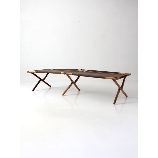 Vintage Byer Folding Campaign Style Camp Cot For Sale - Image 4 of 18