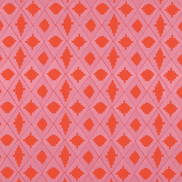 Harlequin Garden Terrace Fabric in Ruby/Rose - a Sample For Sale