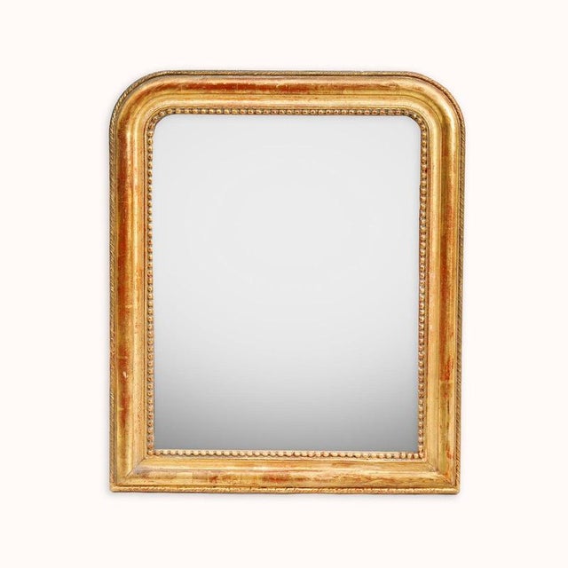 Small 19th Century French Louis Philippe Gilt Rouge Mirror For Sale - Image 9 of 9