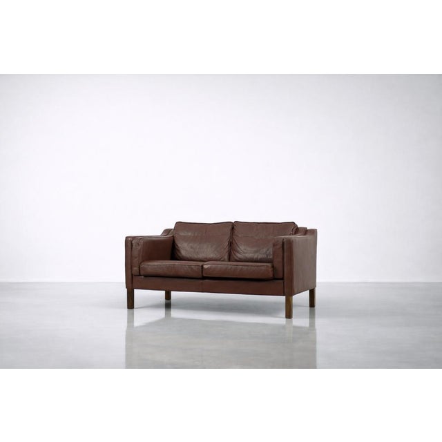 Vintage Scandinavian Brown Leather Sofa, 1970s For Sale - Image 15 of 18