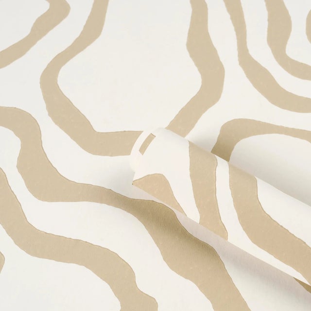 Schumacher Schumacher Defeo Wallpaper In Sand For Sale - Image 4 of 7