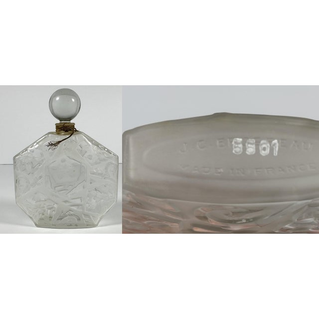 French Vintage French Perfume Bottle Collection: Art Deco Glass For Sale - Image 3 of 10