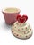 Vintage Nantucket Home Pink Cupcake Cookie Jar With Heart Lid For Sale - Image 4 of 6
