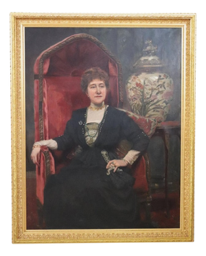 Portrait of a Lady, Oil Painting on Canvas, 1913, Framed