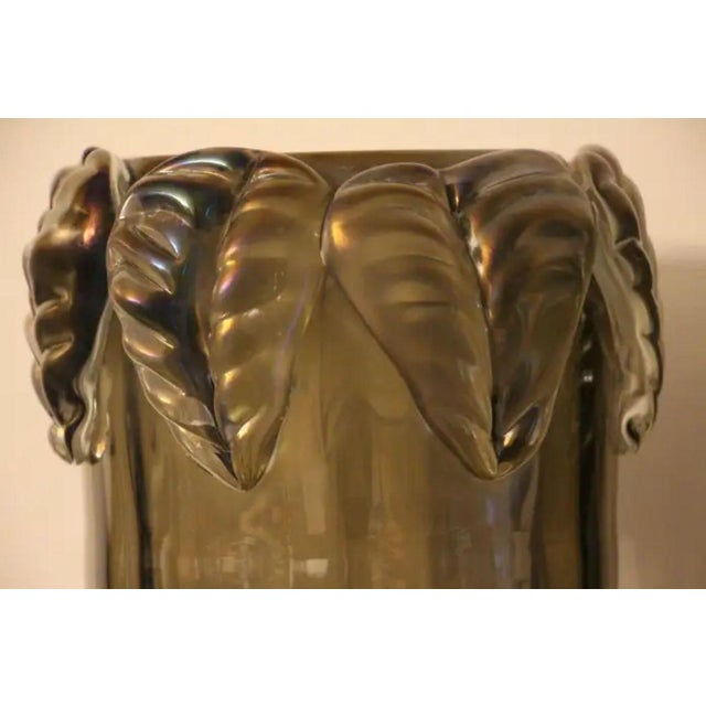 Tan Smoked Glass Murano Vases by Costantini, Set of 2 For Sale - Image 8 of 18