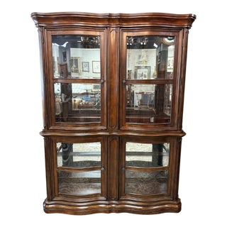 Late 20th Century Bombe Front China Display Cabinet For Sale