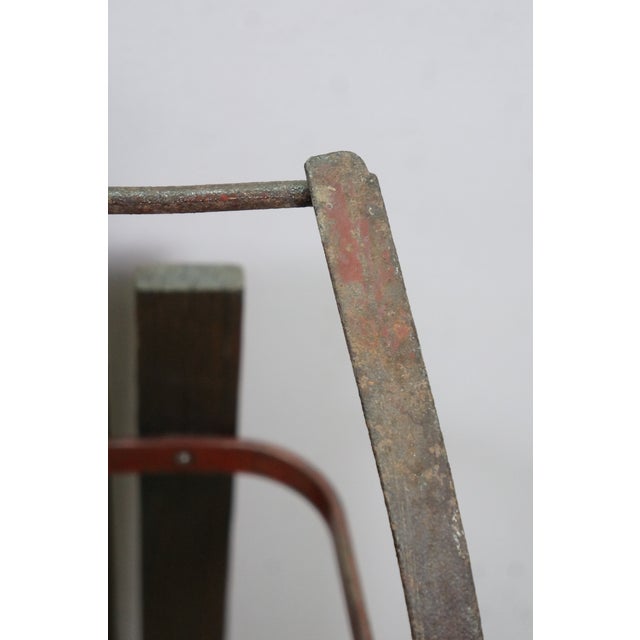 Mid Century Slatted Oak & Iron Snow Sled Sleigh Pull Tow Toboggan Sledge 34" For Sale - Image 13 of 18