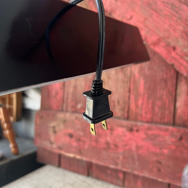 Vintage Articulating Desk Lamp With Black Metal Frame & Fluorescent Light For Sale - Image 11 of 15