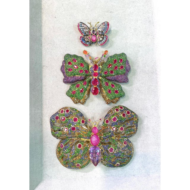 Early 21st Century Bochic "Orient" Ruby, Multi Sapphires & Spinal Brooch Set In 18K Gold & Silver For Sale - Image 5 of 14