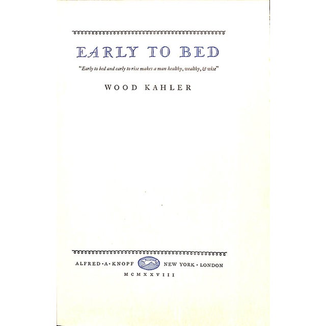 Traditional "Early to Bed" 1928 Kahler, Wood For Sale - Image 3 of 3