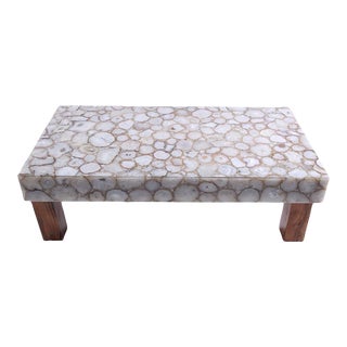 Backlit Crystal Agate Coffee Table For Sale