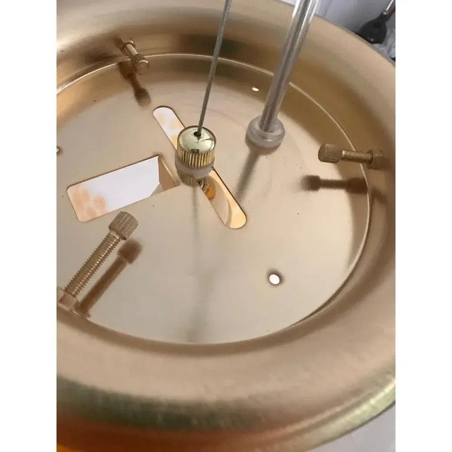 White and Amber Spots Sphere Pendant Light in Murano Glass by Simoeng For Sale - Image 7 of 10