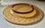Late 20th Century S/10 Tangerine Orange Glass Side/Salad/Dessert Plates With Empressed Coin Dot Border For Sale - Image 5 of 7